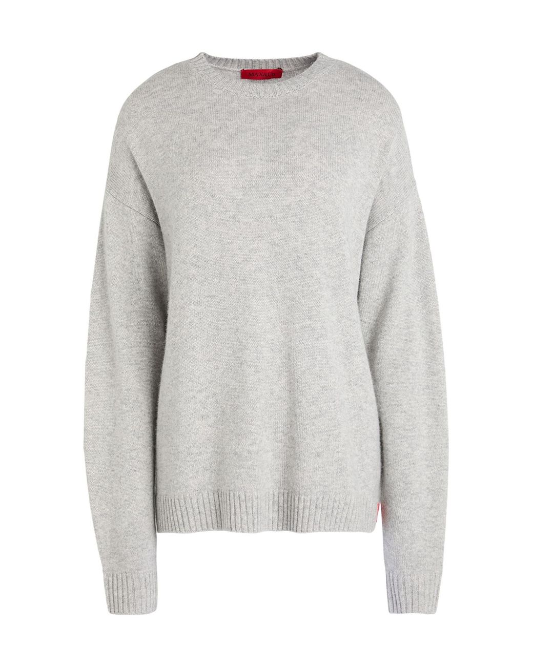 MAX&Co. Gray Ribbed Crew Neck Sweater