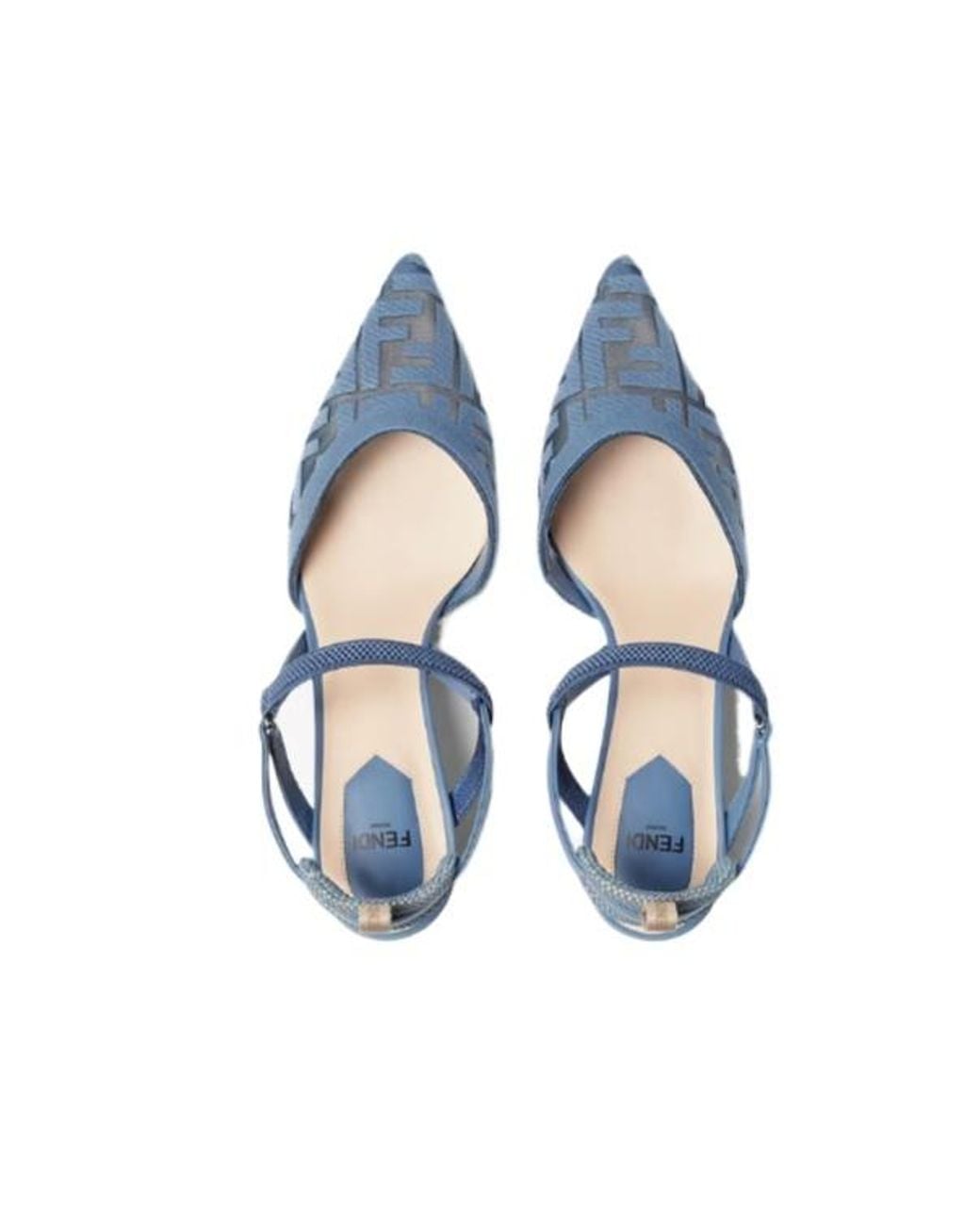 Fendi Blue Colibrì Lite Mesh Pumps