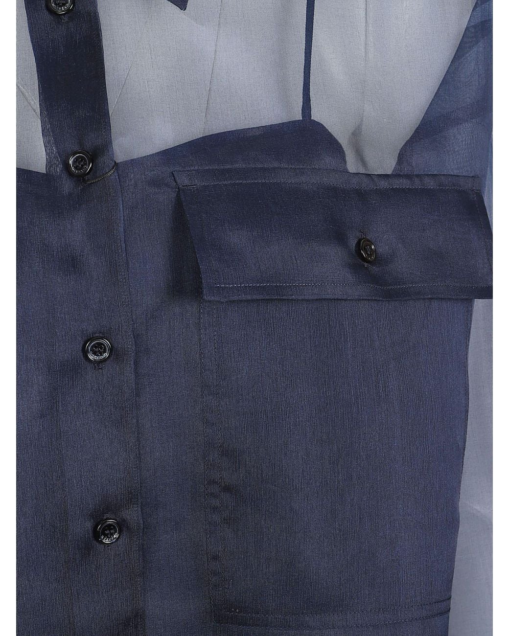 Weekend by Maxmara Blue Colomba Sheer Layered Shirt