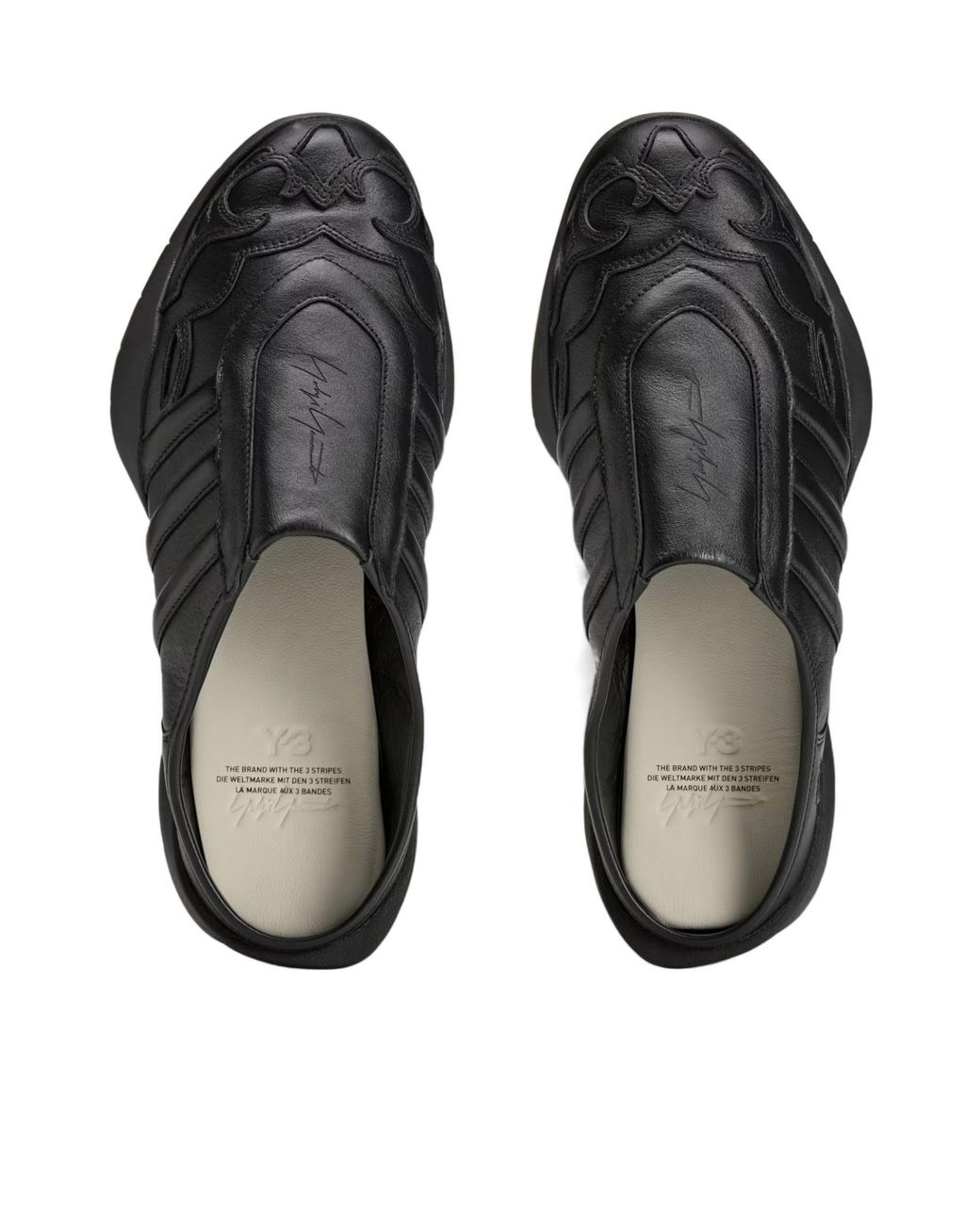 Y-3 Black Regu Slip-On Mules for men