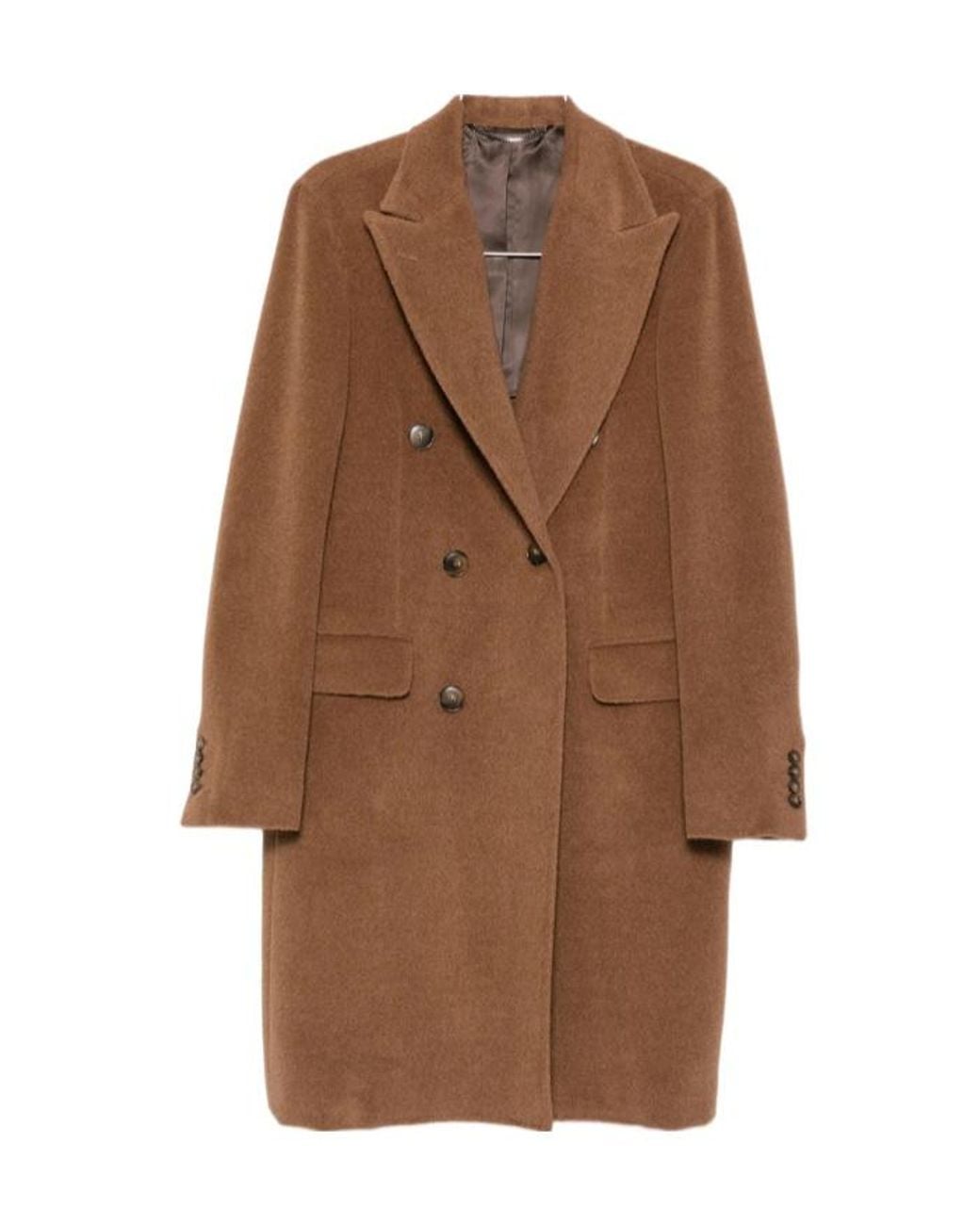 Canali Brown Long-Sleeved Coat for men