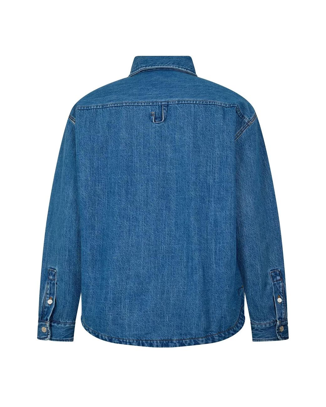 Jacquemus Blue Long-Sleeved Denim Shirt for men