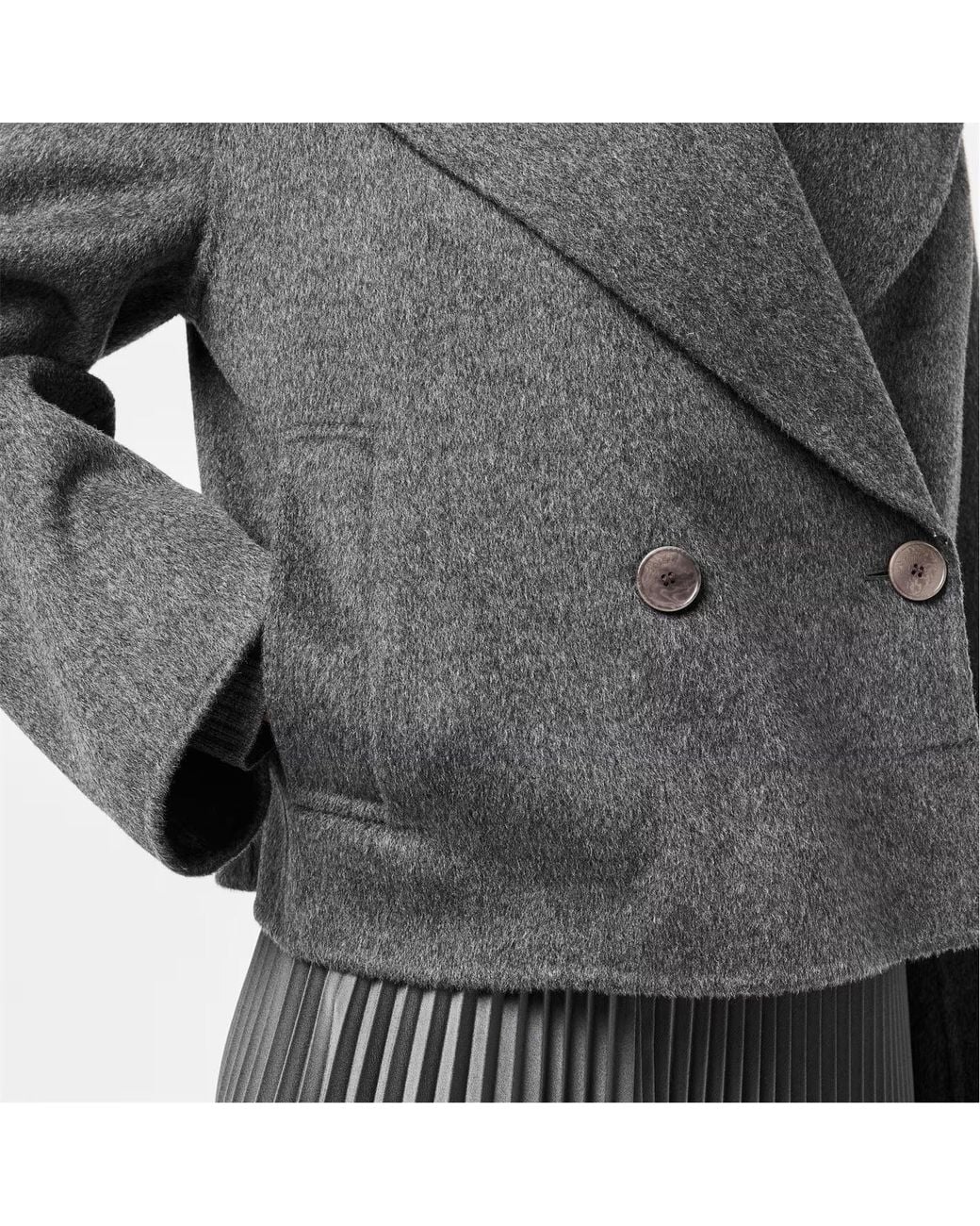 Joseph Gray Double-Breasted Casual Jacket