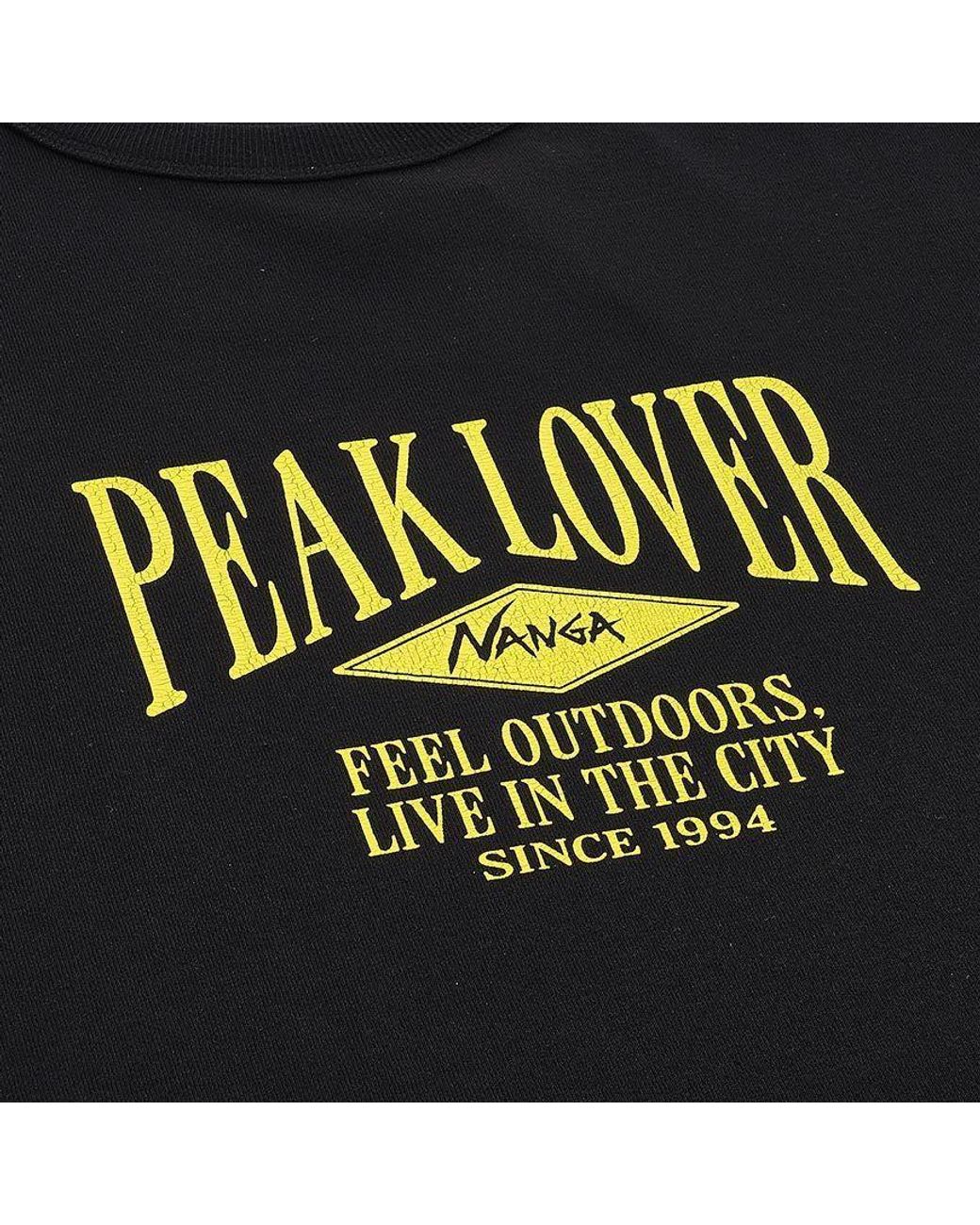 NANGA Blue Peak Crew Neck T-Shirt for men