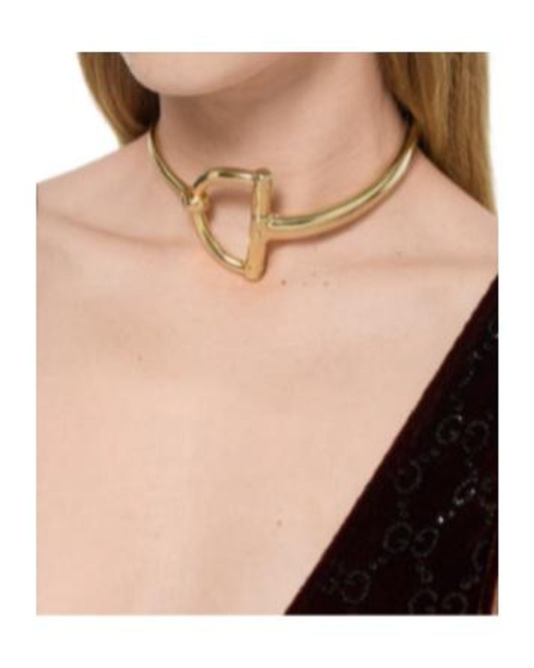 Gucci Metallic Half Horsebit Necklace