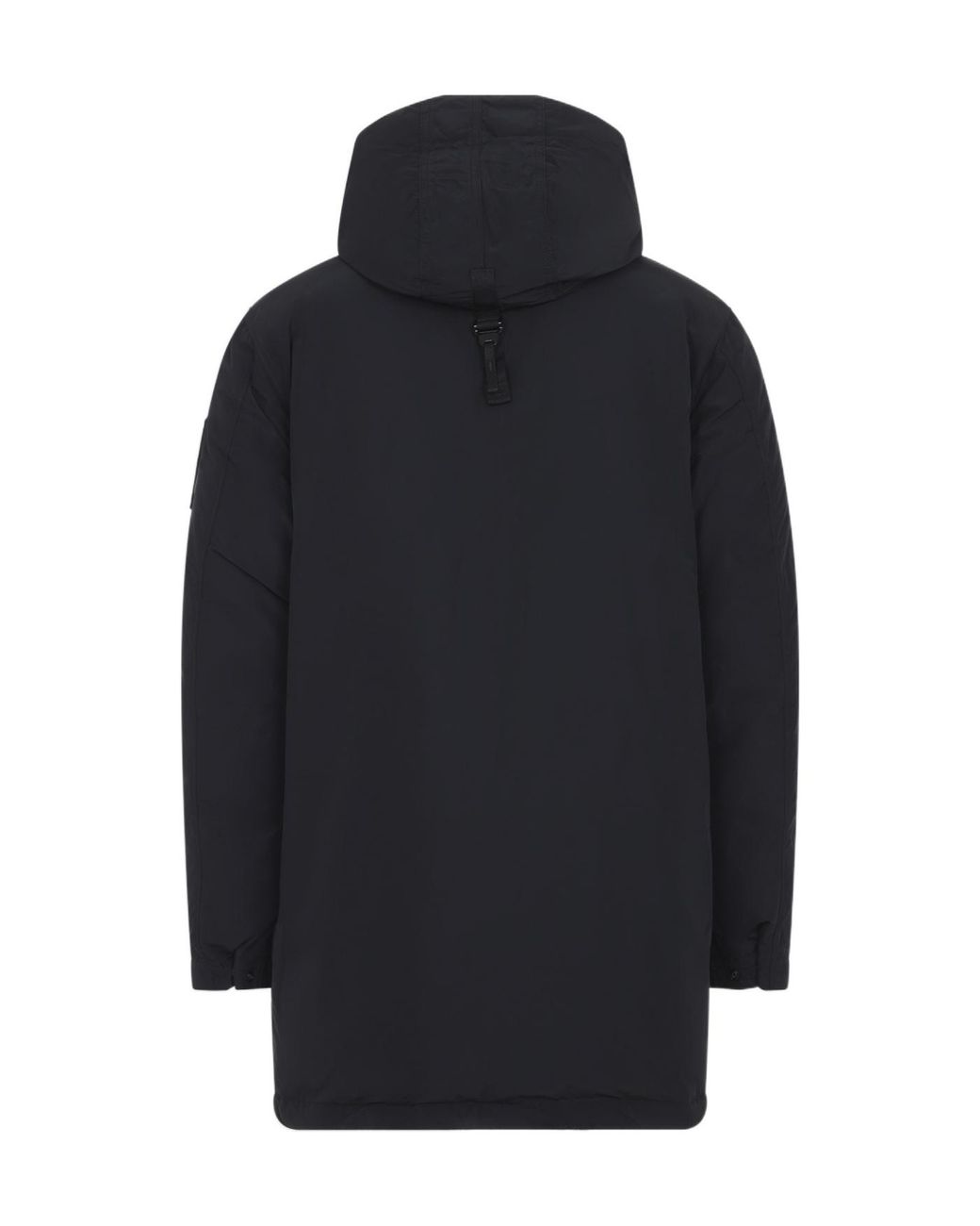 Stone Island Blue Logo Patch Hood Parka for men