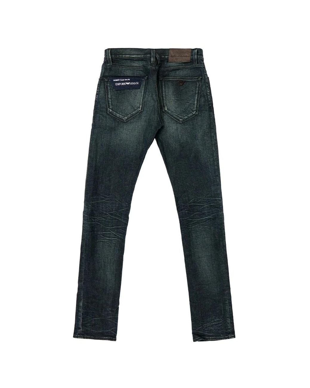 Emporio Armani Blue Logo Jeans for men