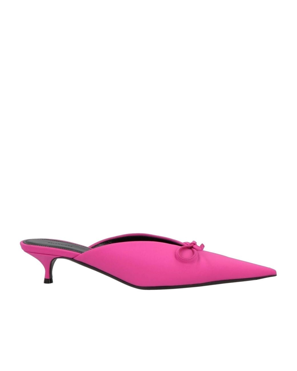 Balenciaga Pink Bow-Adorned Mules