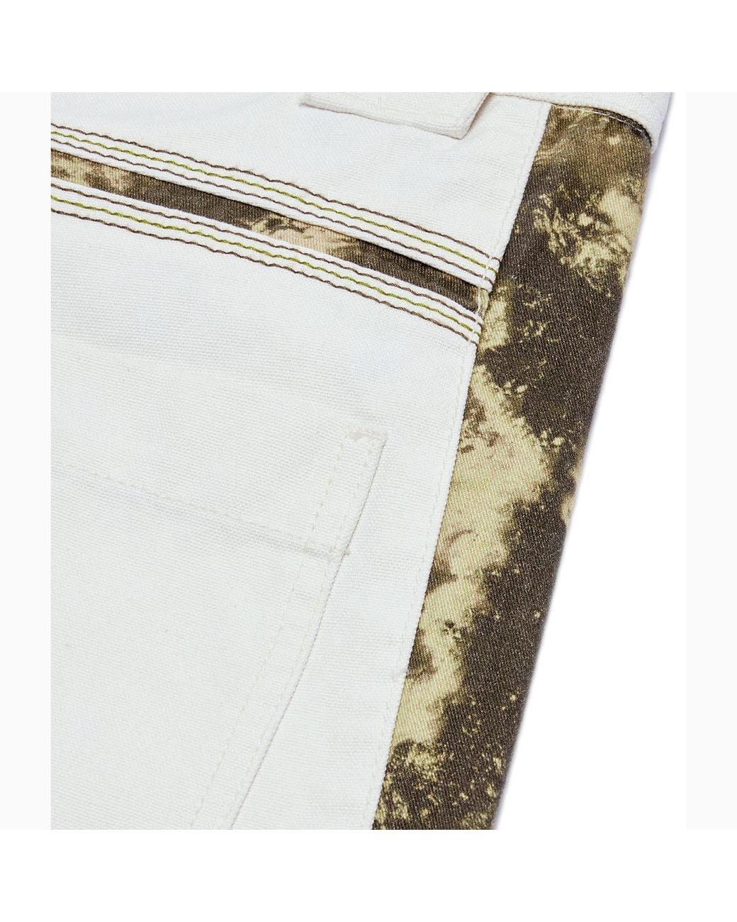 DIESEL Natural Spliced Straight-Leg Casual Pants for men