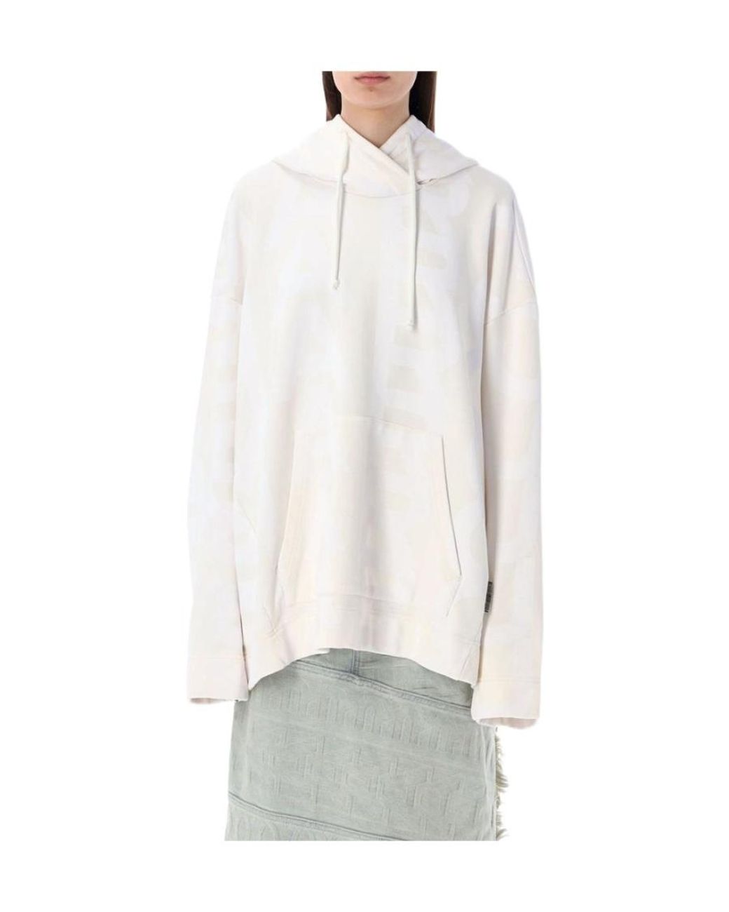 Marc Jacobs White The Monogram Drawstring Hoodie