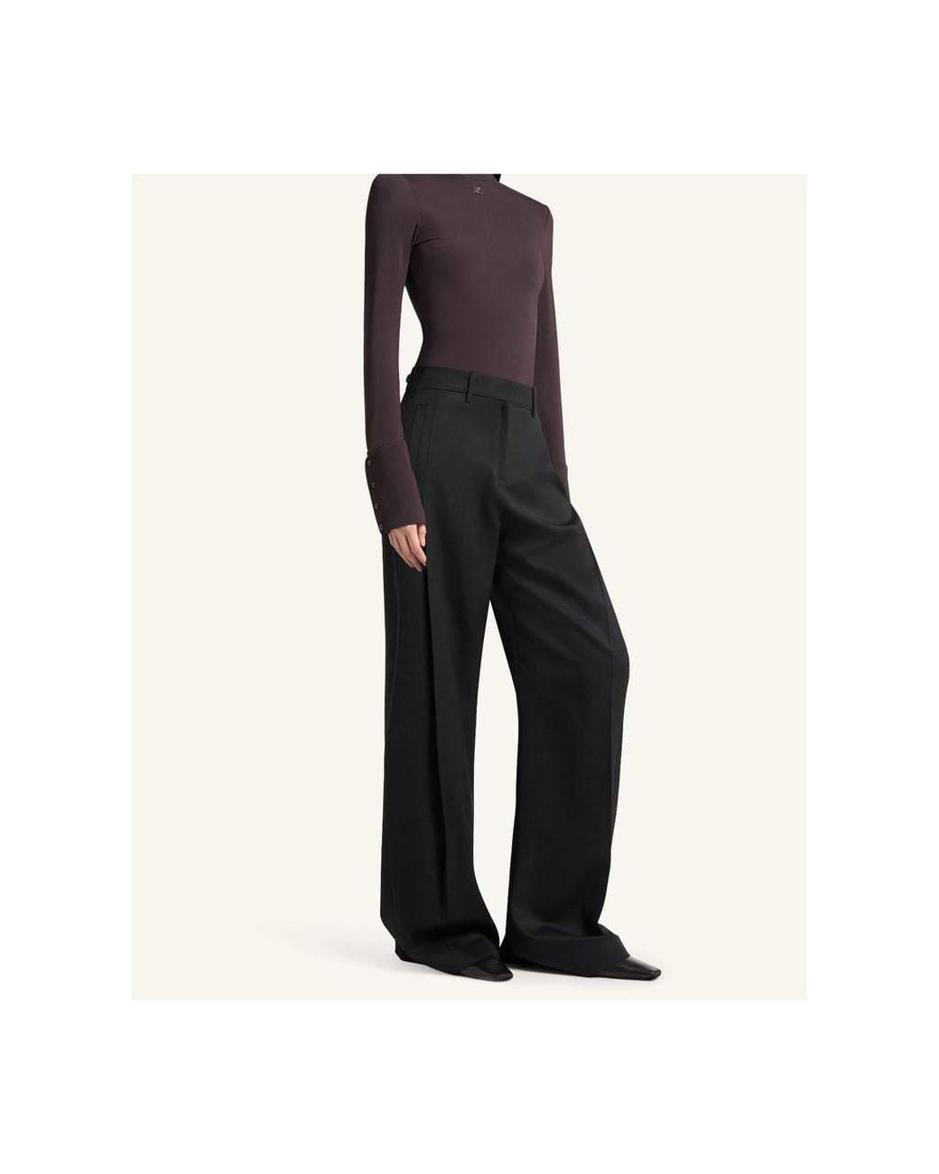 Courreges Black Courrèges Wide Leg Pants