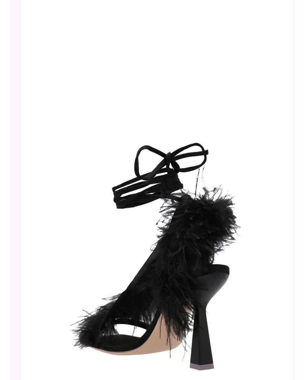 Sebastian Milano Black Tie High-Heeled Sandals