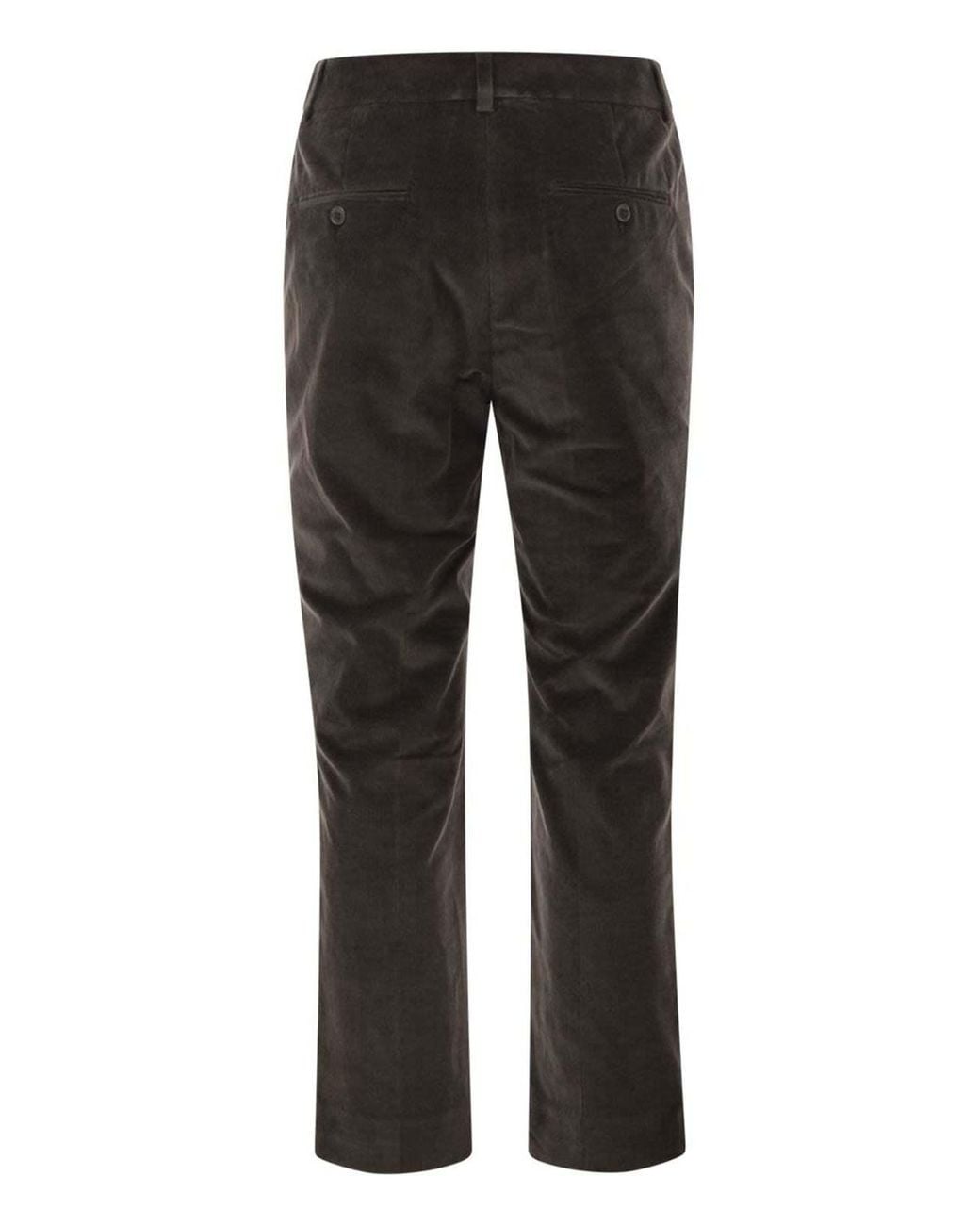 Weekend by Maxmara Gray Marruca Slim Fit Velvet Pants