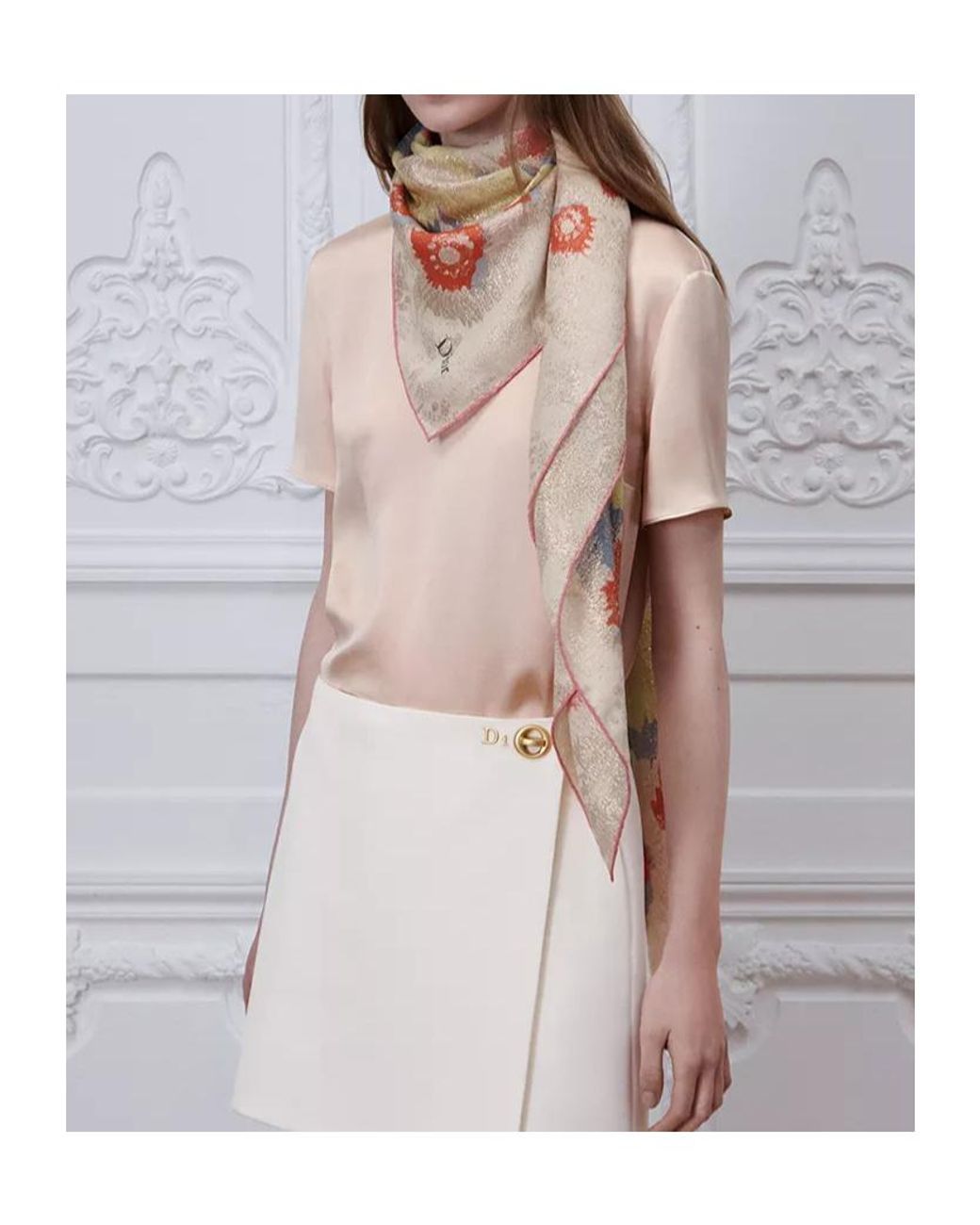 Dior White Byzance Garden Shawl