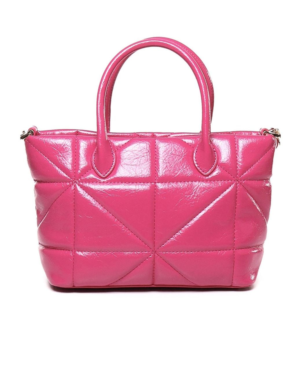 Moschino Pink Love Logo-Lettering Chain Linked Crossbody Bag