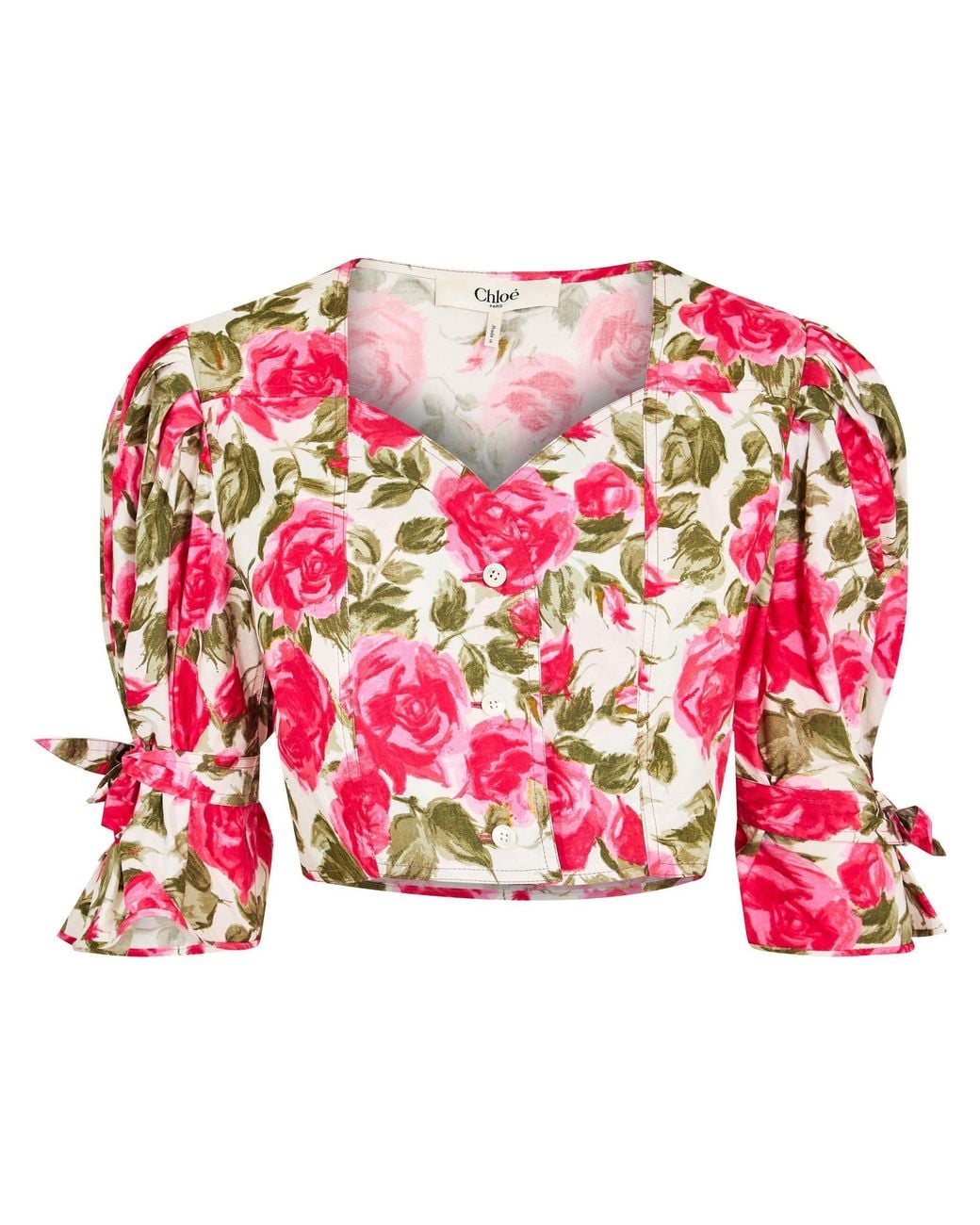 Chloé Pink Puff Sleeve Top