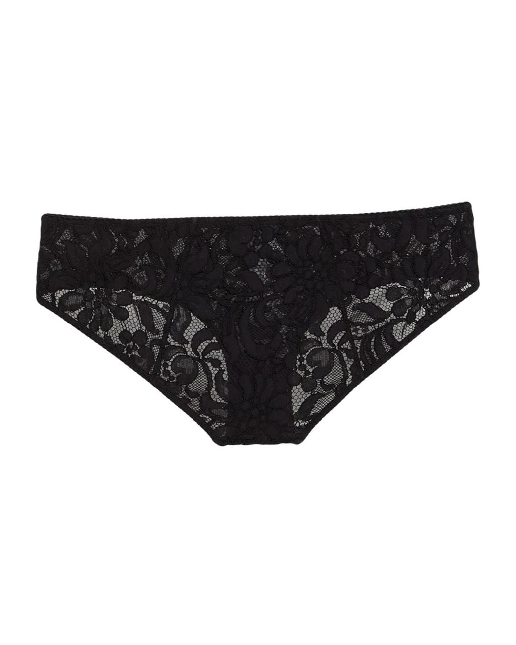 Dolce & Gabbana Black Simple Solid-Color Lace Panties