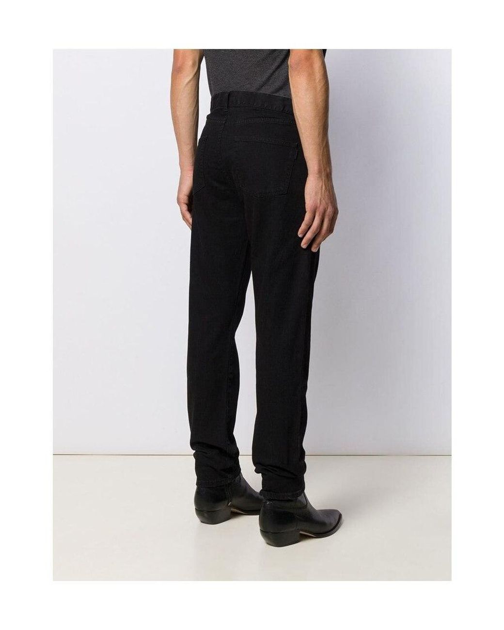 Saint Laurent Black Straight Leg Jeans for men