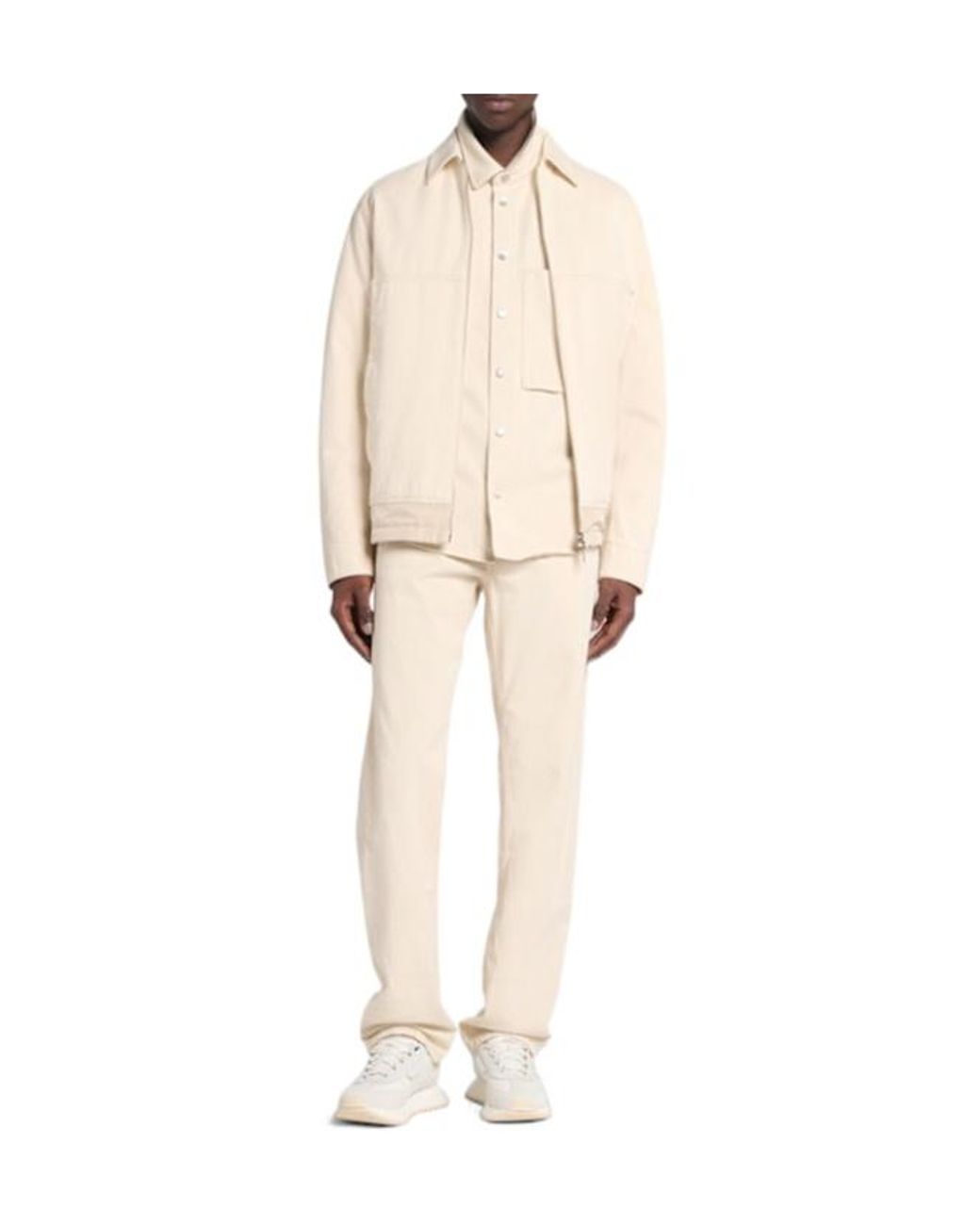 Moncler Natural Cotton Denim Down Jacket for men