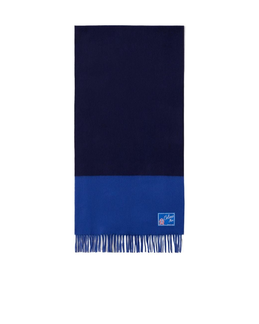 Céline Blue Bicolor Cashmere Scarf