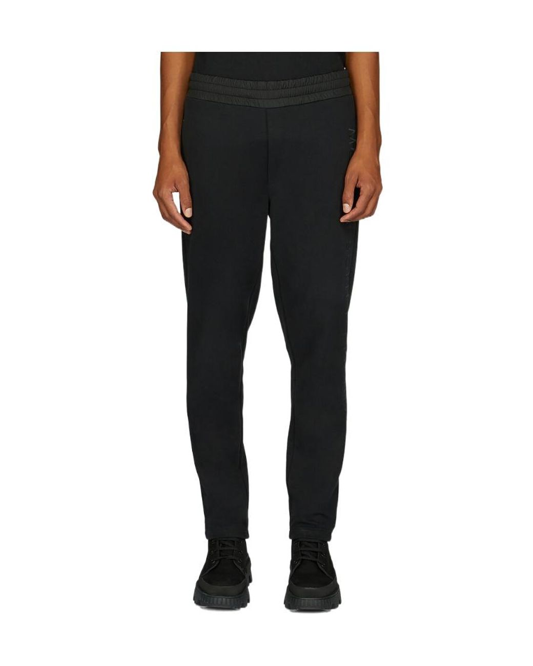 Moncler Black Born To Protect Logo-Print Joggers for men