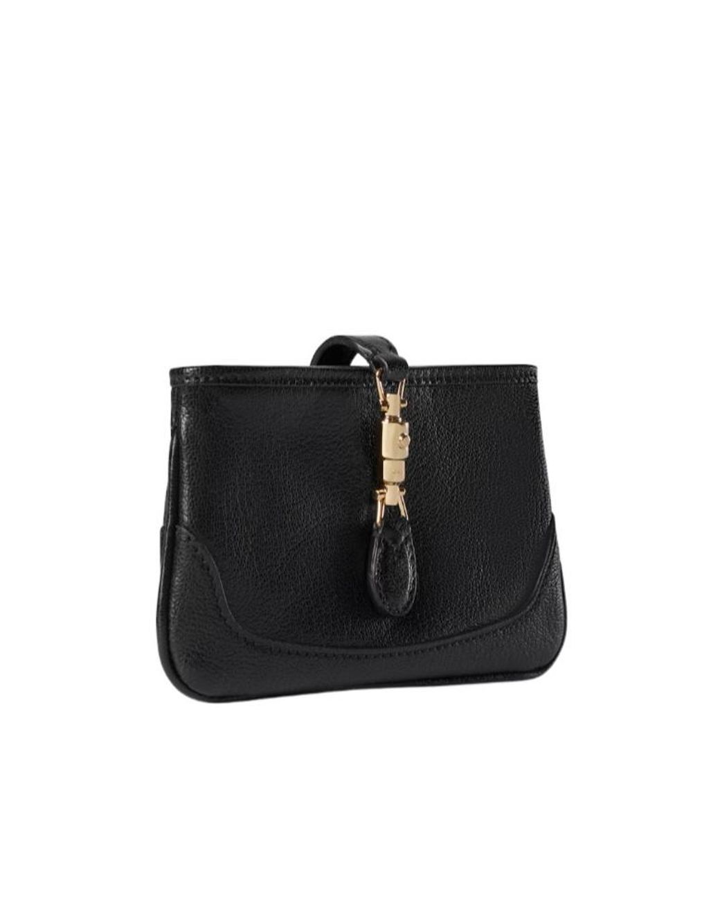 Gucci Black Jackie Zip Key Pouch
