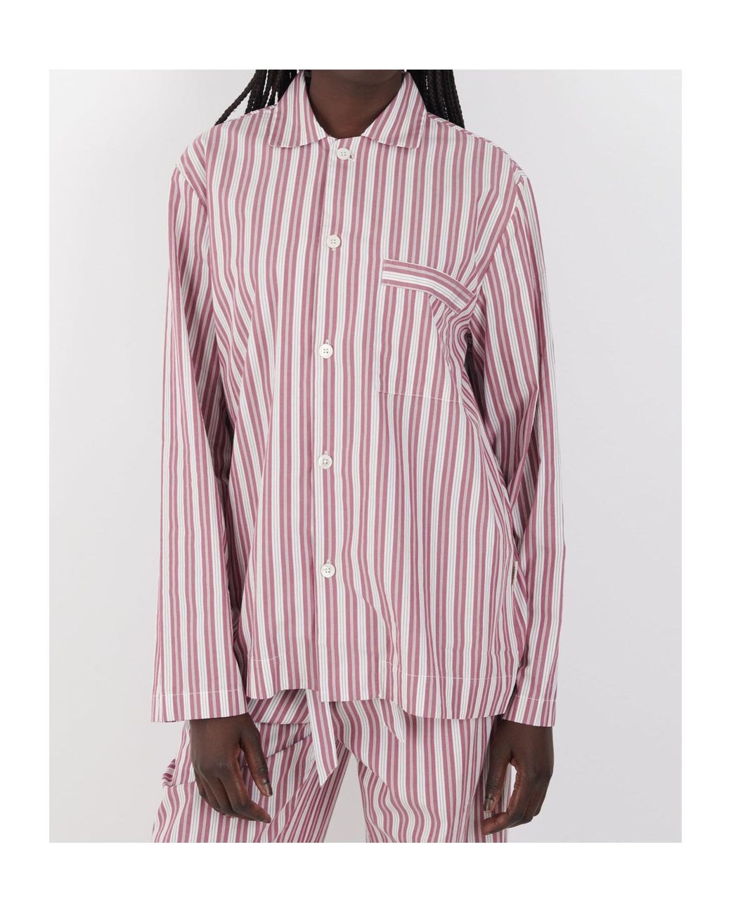 Tekla Red Striped Shirt Pajamas