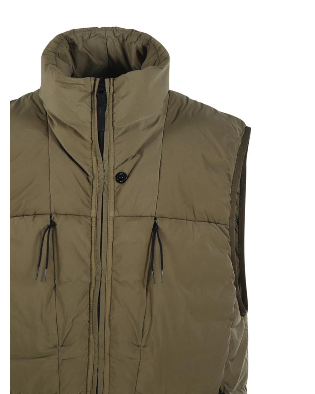 Stone Island Green Zip-Up Down Vest for men