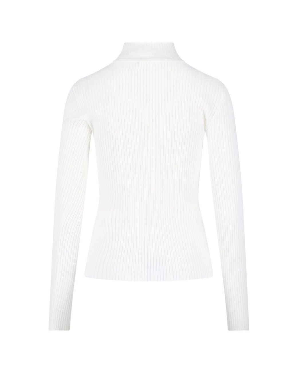Courreges White Courrèges High Neck Knitted Jumper
