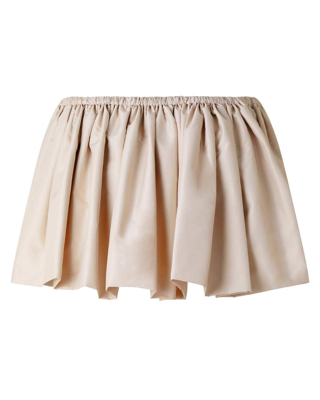 Miu Miu Natural Pleated Mini Skirt