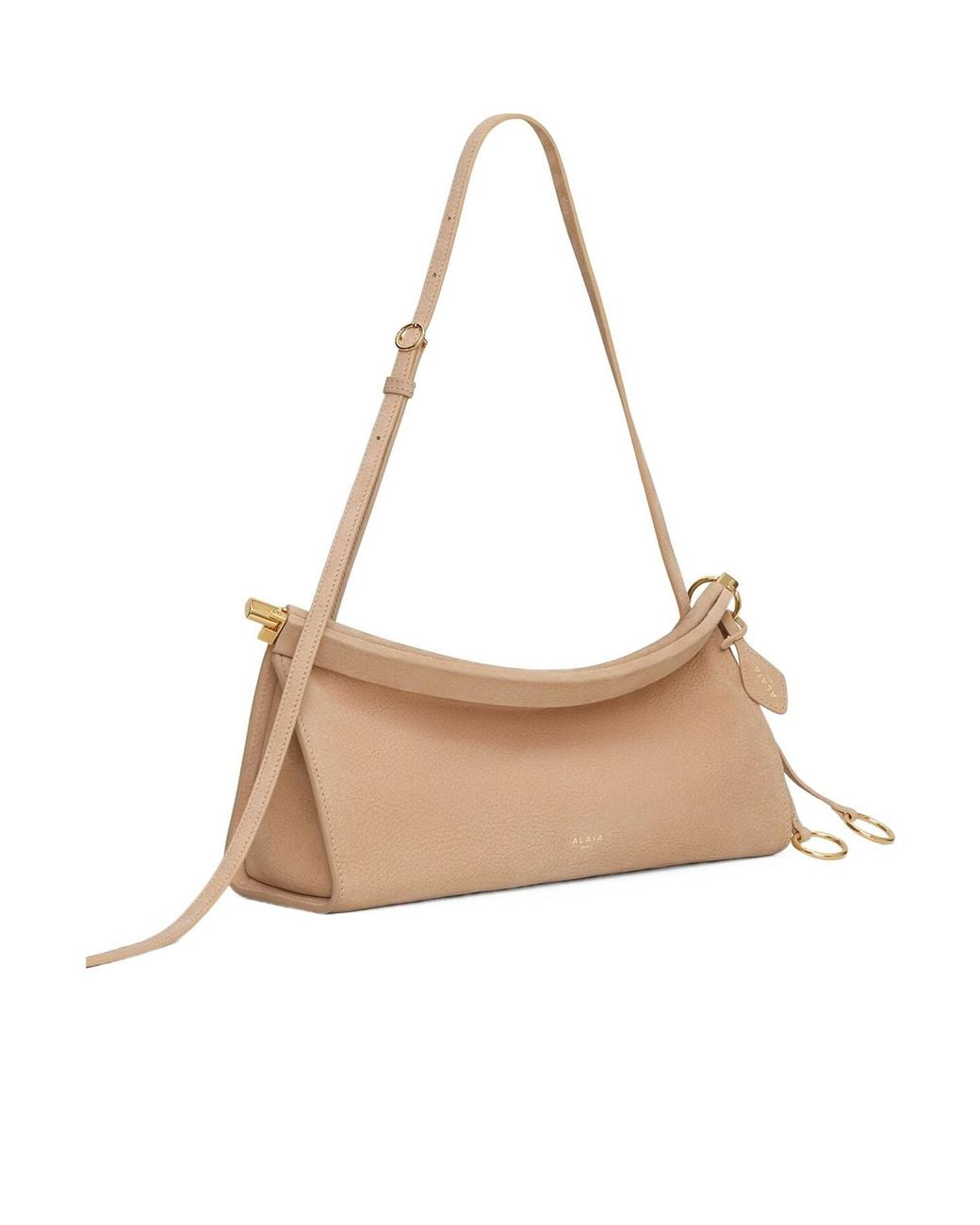 Alaïa White Alaïa Le Click East West Medium Shoulder Bag