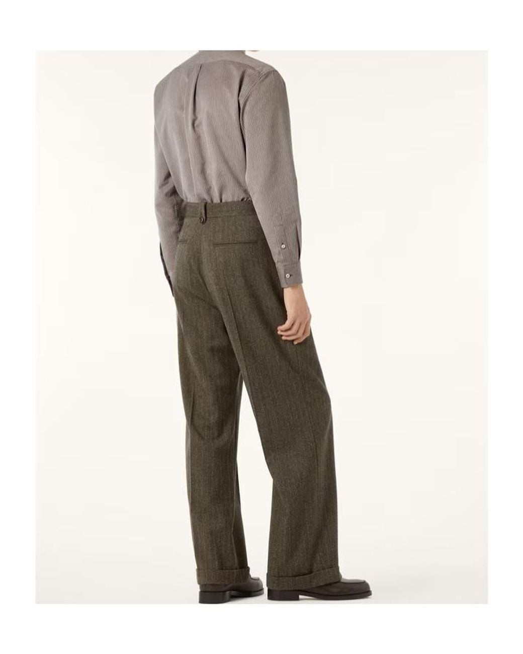 Loro Piana Green Helmond Trousers for men