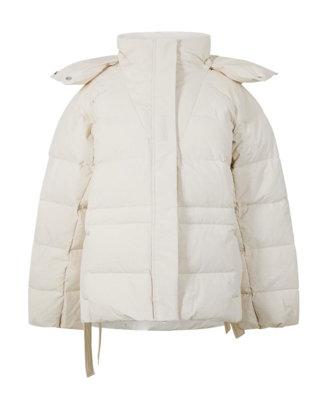 Ganni Natural Hooded Down Jacket