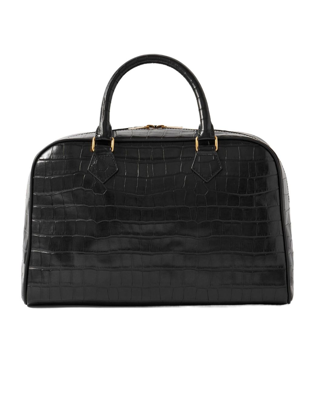 Nili Lotan Black Jaclyn Croc-Effect Leather Tote