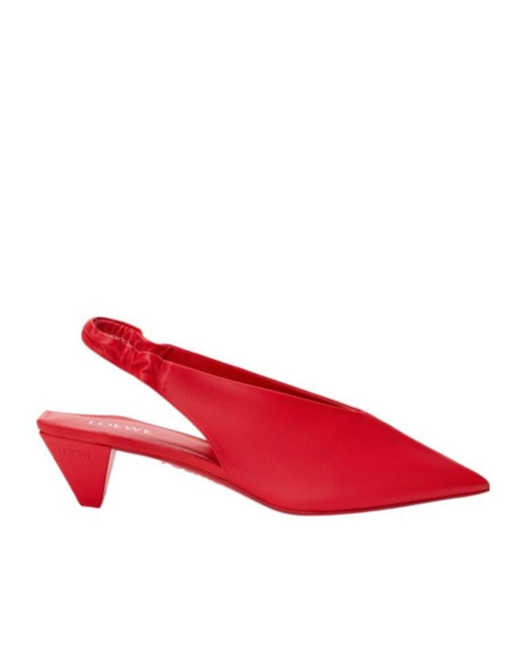 Loewe Red Pointed-Toe Slingback Pumps