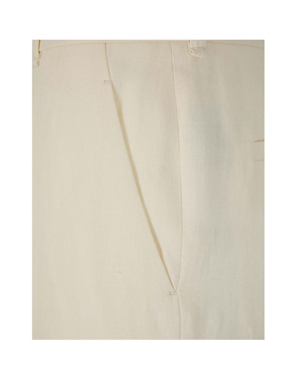 Chloé White Chloé Wide-Leg Tailored Trousers