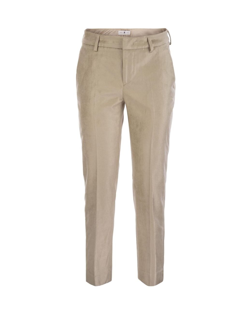 Pt Pantaloni Natural Pt Torino New York Velvet Slim Pants