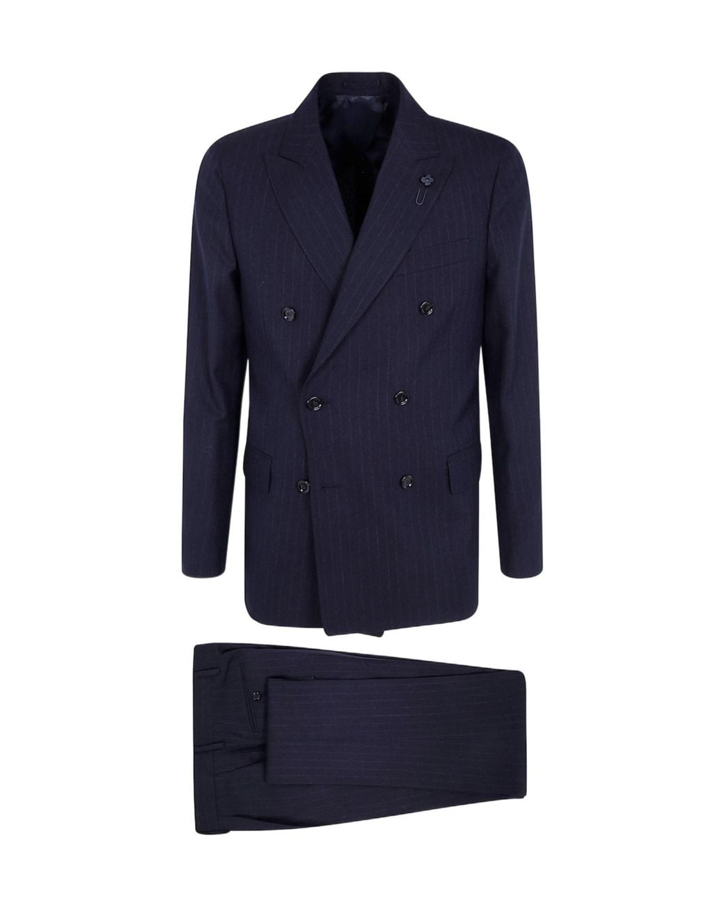 Lardini Blue Double Breasted Tailored Suit for men