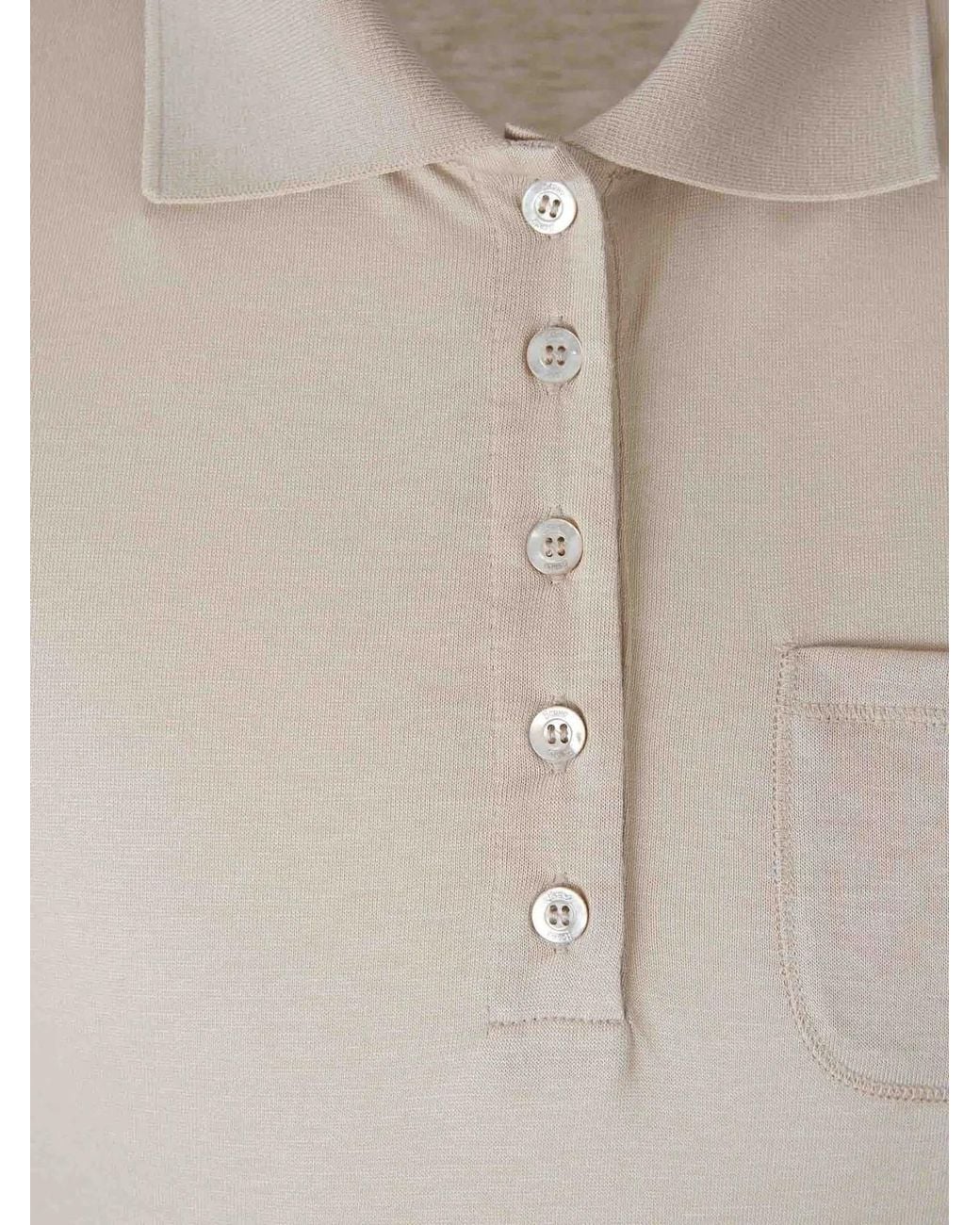 Herno Natural Short-Sleeved Polo Shirt