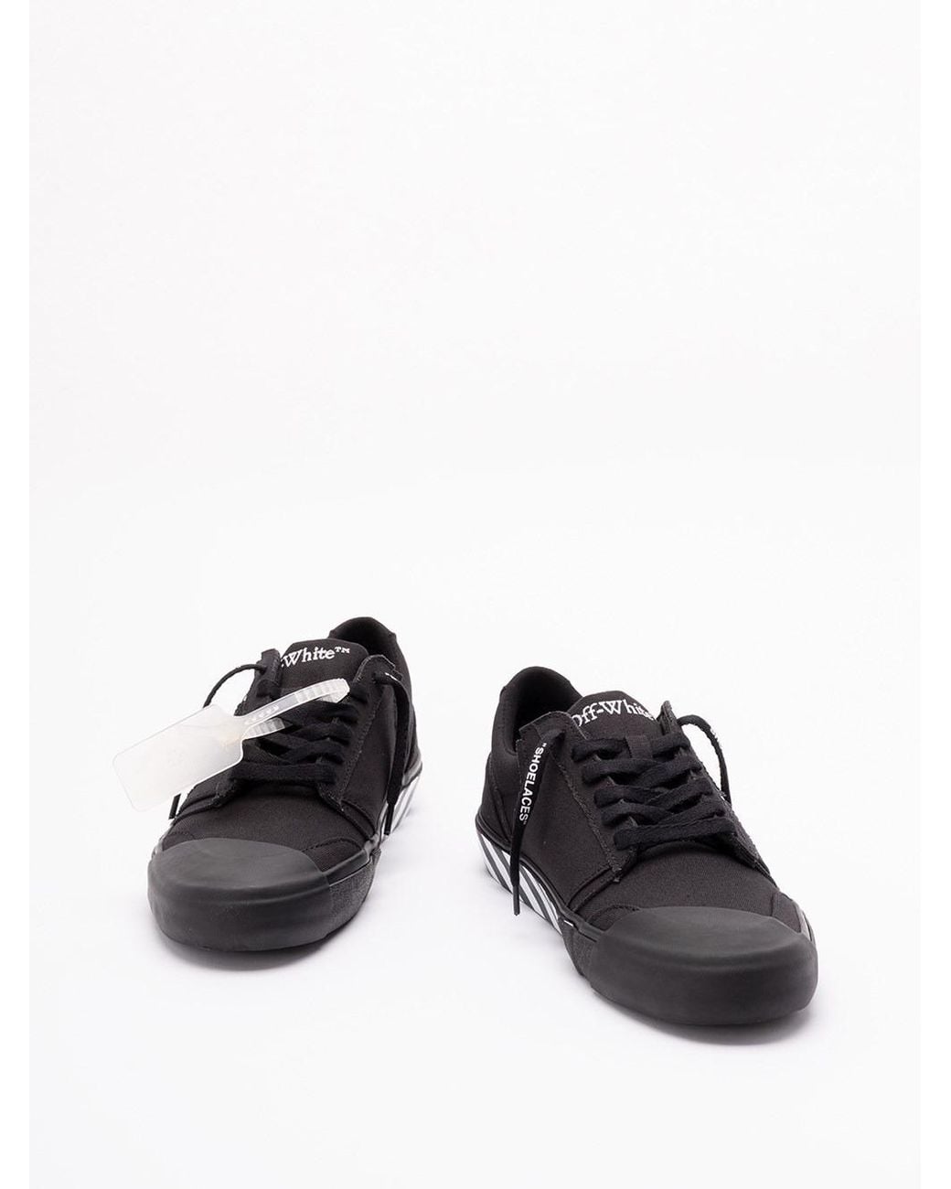 Off-White c/o Virgil Abloh Black Vulc Undercut Low-Top Sneakers for men