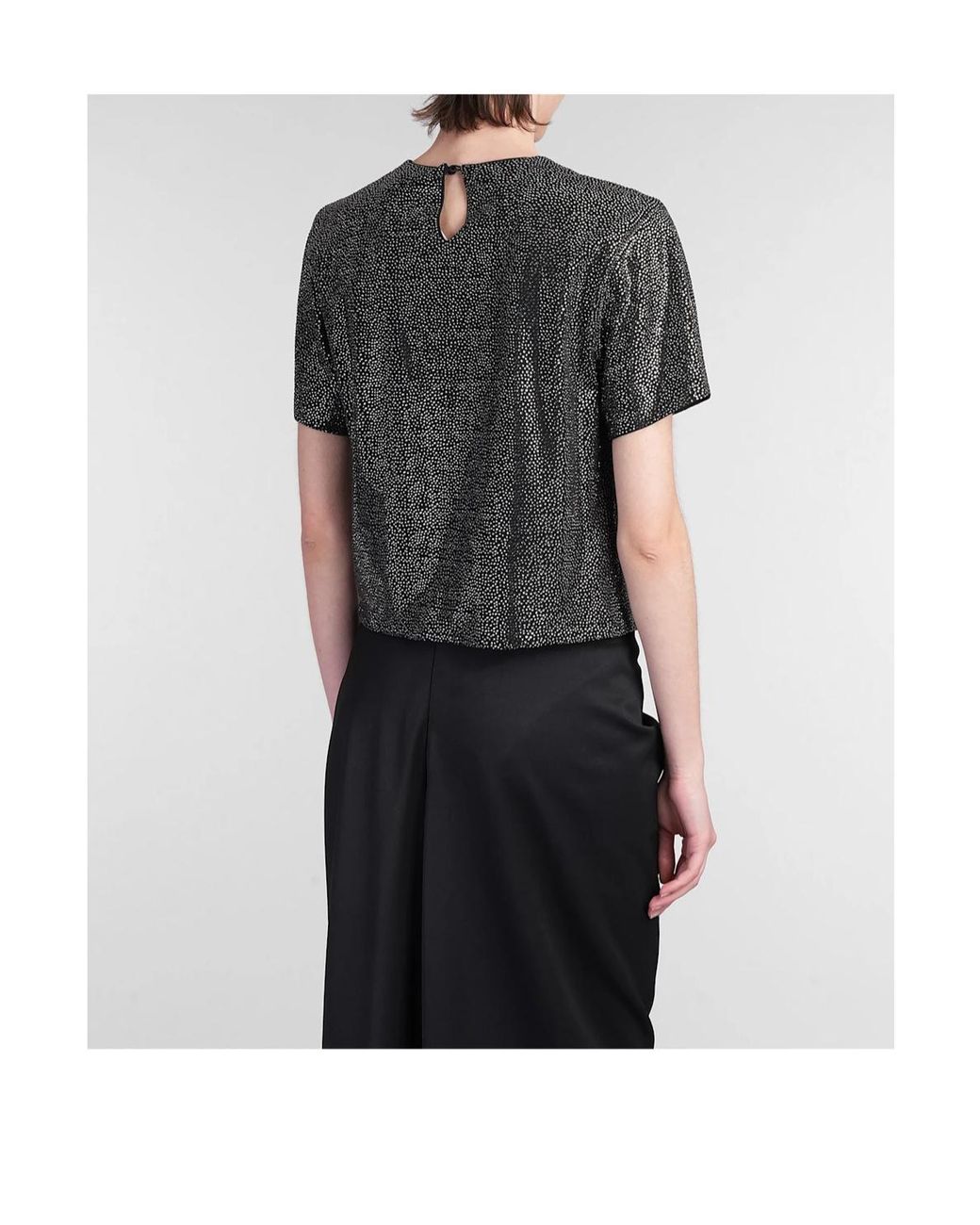 GIUSEPPE DI MORABITO Gray Rhinestone-Embellished T-Shirt