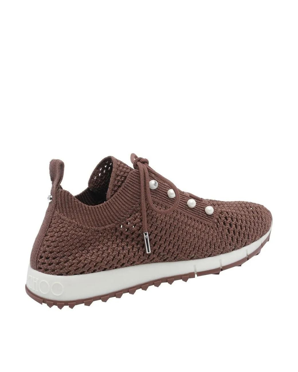 Jimmy Choo Brown Lace-Up Sneakers