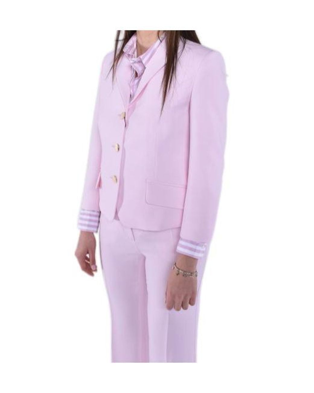 Max Mara Purple Studio Single-Breasted Belted Jacket