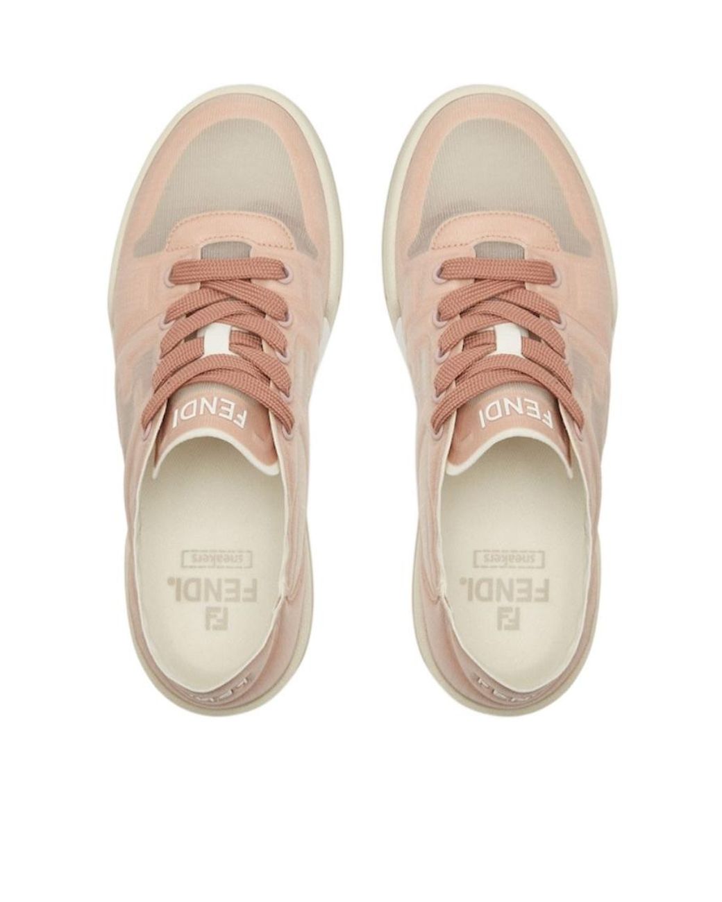 Fendi Pink Match Mesh Low-Top Sneakers