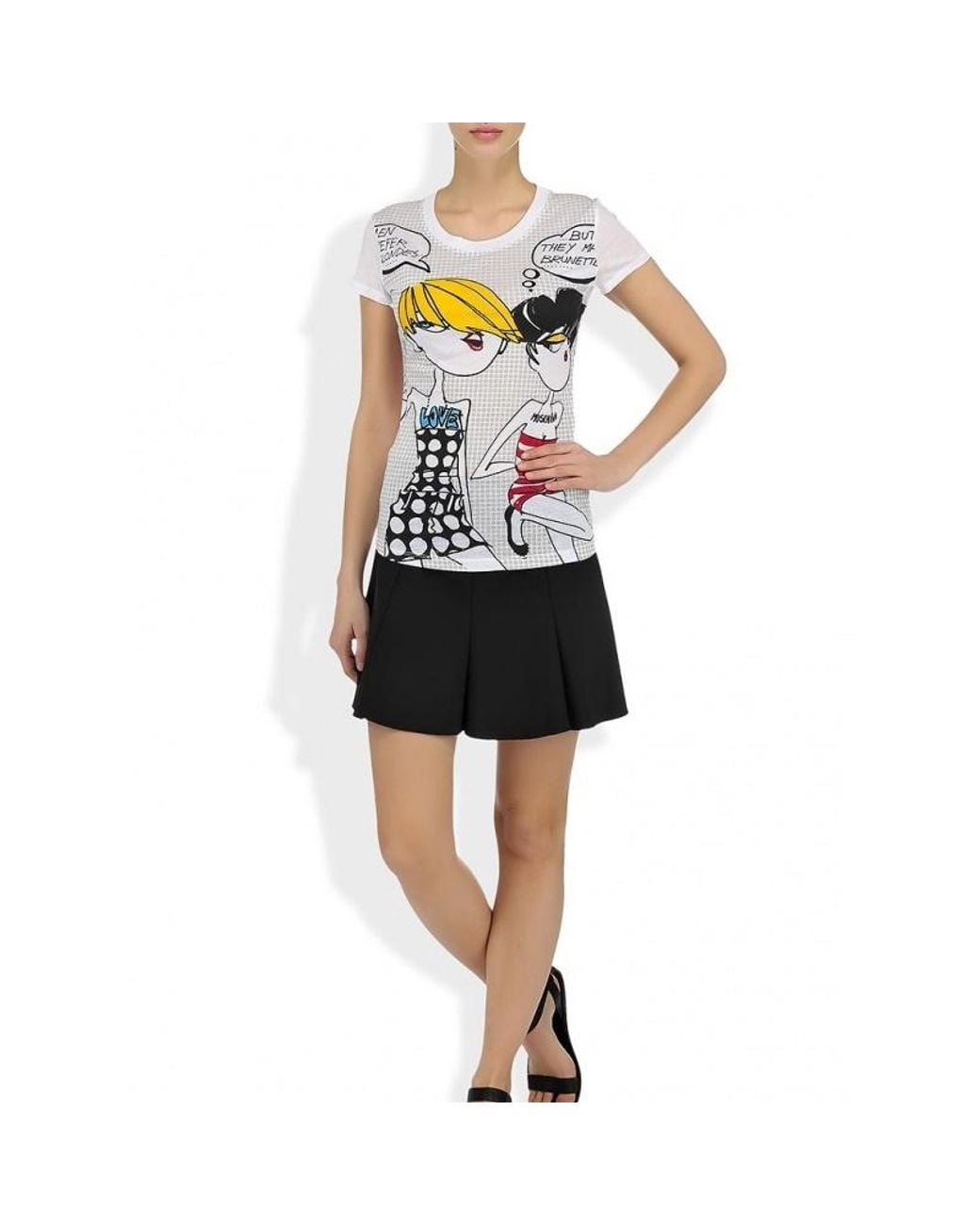 Moschino White Printed T-Shirt