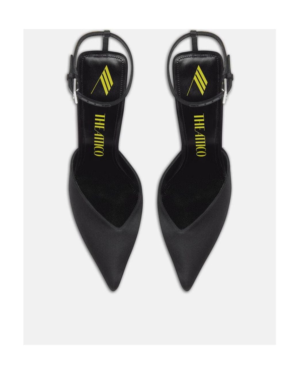 The Attico Black The Perine Contrasting Heel Pointed Toe Pumps