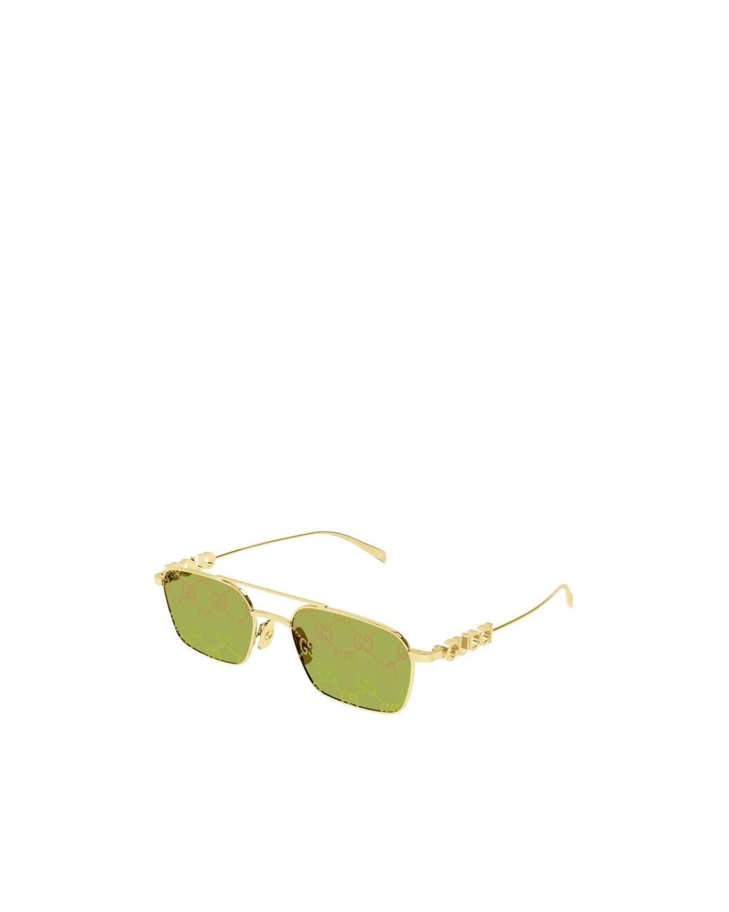 Gucci Yellow Eyewear Gg1804 Rectangular Sunglasses