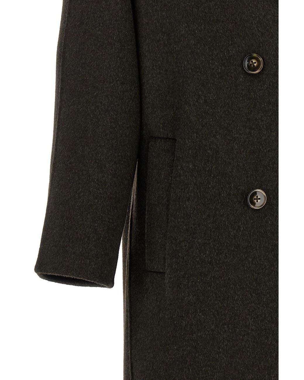 Loulou de Saison Black Double-Breasted Coat