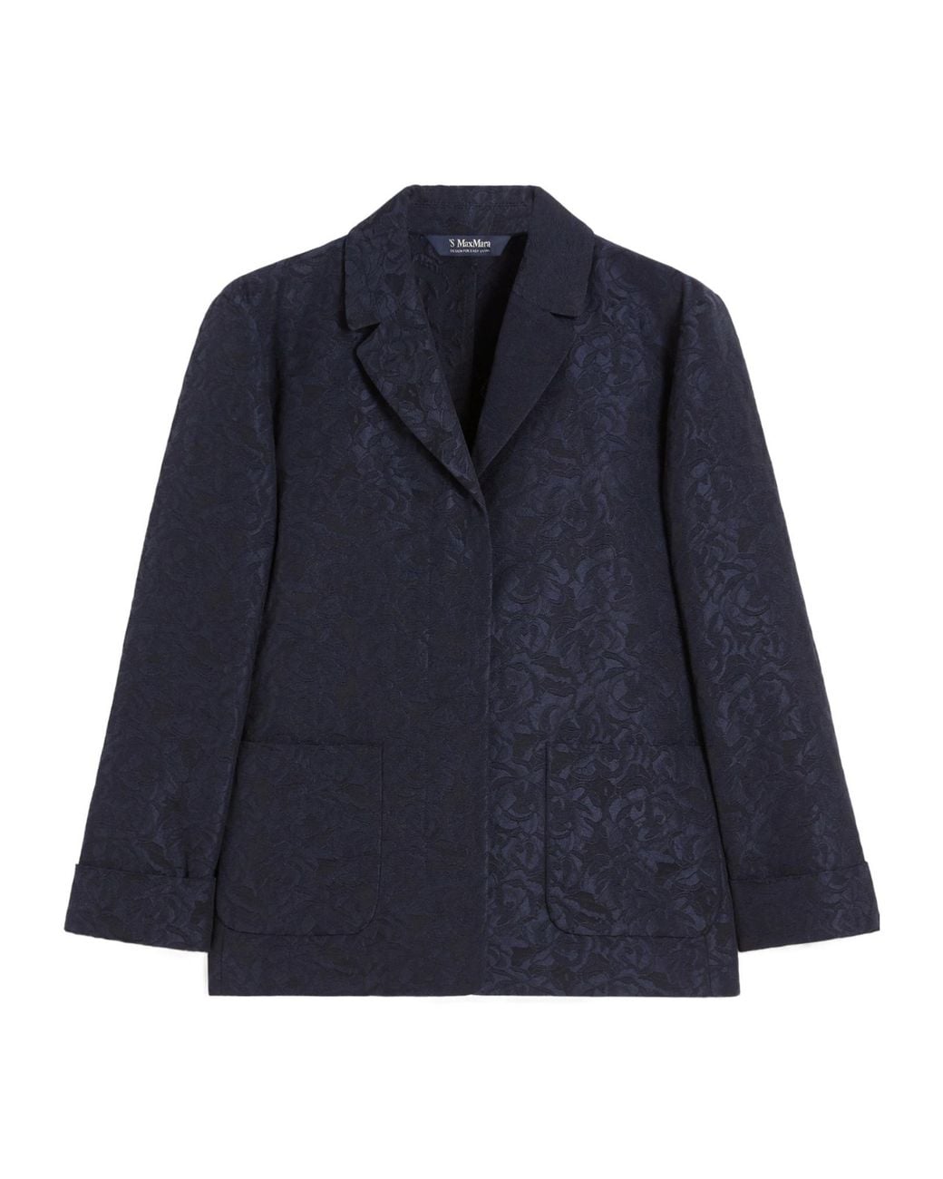 Max Mara Blue 'S Smmgioire Floral-Jacquard Jacket