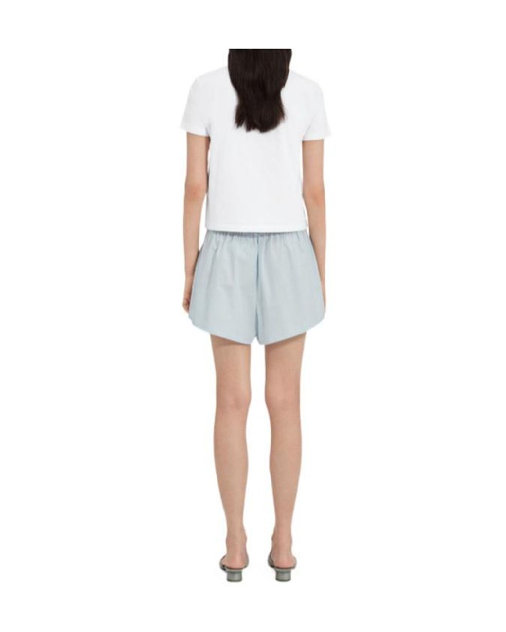MM6 by Maison Margiela White Graphic Print Crewneck T-Shirt